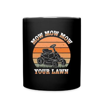 Lawn mowing Lawn mowers Gardeners Horticulture - Full Colour Mug - black - Front
