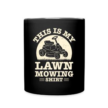 Lawn mowing Lawn mowers Gardeners Horticulture - Full Colour Mug - black - Front