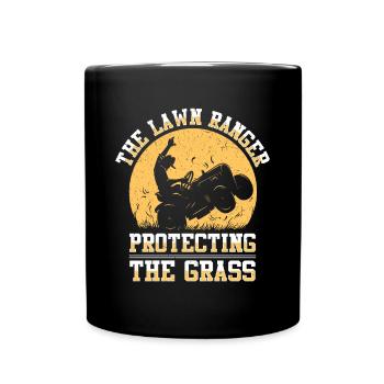 Lawn mowing Lawn mowers Gardeners Horticulture - Full Colour Mug - black - Front