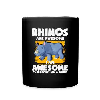 Nashorn - Tasse einfarbig - Schwarz - Vorne