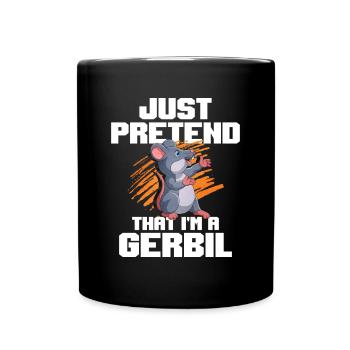 Gerbil Mouse Gift - Full Colour Mug - black - Front