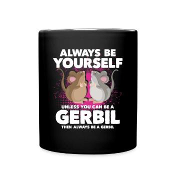 Gerbil Mouse Gift - Full Colour Mug - black - Front