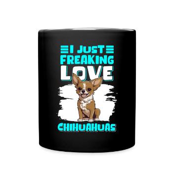 Chihuahua Hunde Hundebesitzer Chihuahuas Geschenk - Tasse einfarbig - Schwarz - Vorne