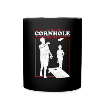 Joueur de cornhole | Blind Hole Bean Bag Cadeau - Mug uni - noir - Devant
