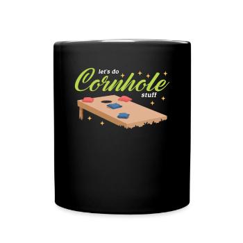 Cornhole Player Bean Bag Blind Hole Gift - Mug uni - noir - Devant