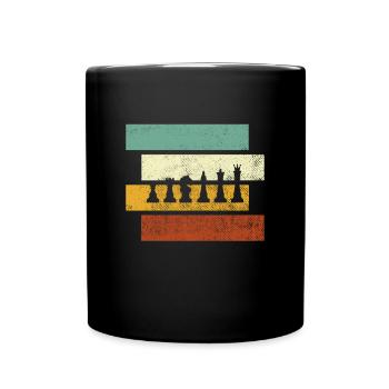 Échecs Rétro - Mug uni - noir - Devant