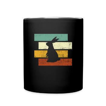 Lapin Rétro - Mug uni - noir - Devant