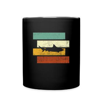 Shark Retro - Full Colour Mug - black - Front