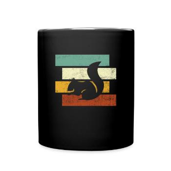 Squirrel Retro - Full Colour Mug - black - Front