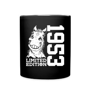 LIMITED EDITION 1953 HORSE 73RD BIRTHDAY RIDING - Full Colour Mug - black - Front