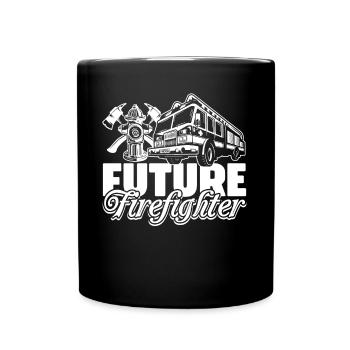 Firefighter Future Firefighter - Full Colour Mug - black - Front
