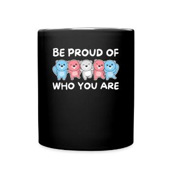 Transgender Flag Gay Pride LGBTQ Beaver - Full Colour Mug - black - Front