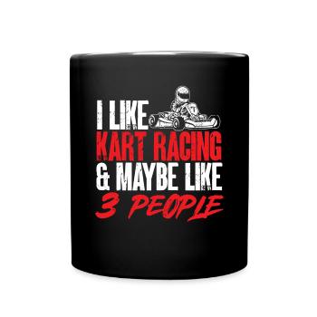 Go Kart Racing Karting Karting - Full Colour Mug - black - Front