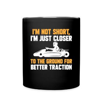 Go Kart Rennen Kartsport Karting - Tasse einfarbig - Schwarz - Vorne