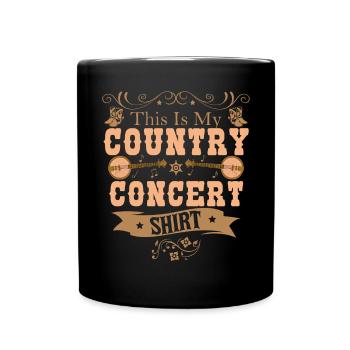 This Is My Country Concert Shirt - Full Colour Mug - black - Front
