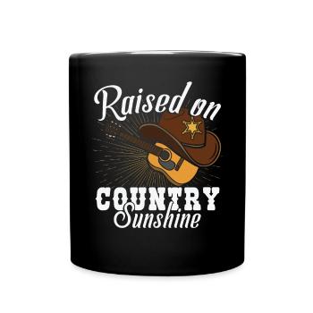 Raised On Country Sunshine - Full Colour Mug - black - Front