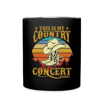 This Is My Country Concert Shirt - Full Colour Mug - black - Front