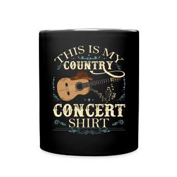 Country Concert Outfit Guitar - Full Colour Mug - black - Front