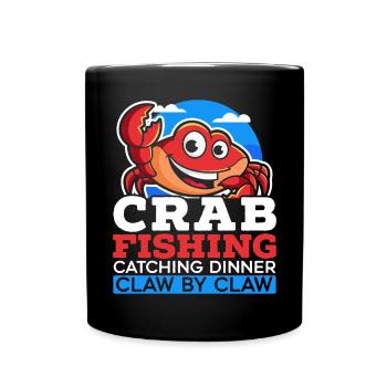 Krabbenfischen Krabbenfischer Krabbenfischer Krabben - Tasse einfarbig - Schwarz - Vorne