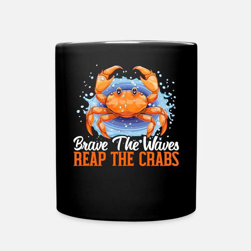 Pêche au crabe Crabe Pêcheur Crabbing Crabber - Mug uni - noir