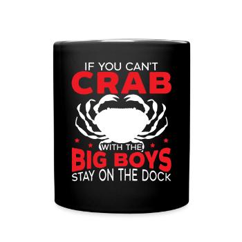 Krabbenfischen Krabbenfischer Krabbenfischer Krabben - Tasse einfarbig - Schwarz - Vorne