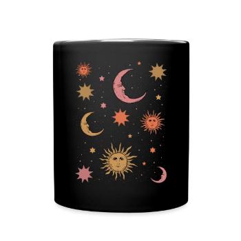 Whimsigoth Aesthetic Hippie Heavenly Vintage - Full Colour Mug - black - Front