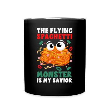 FSM Pastafarian - Tasse einfarbig - Schwarz - Vorne