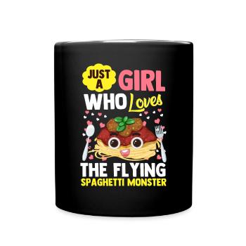 FSM Pastafarian - Tasse einfarbig - Schwarz - Vorne