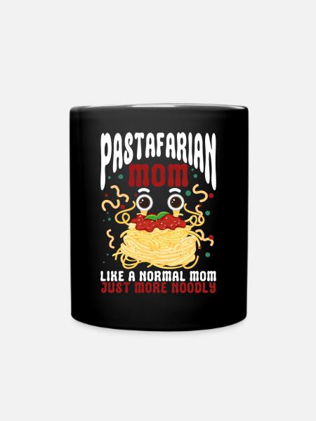 Fliegendes Spaghettimonster FSM - Tasse einfarbig - Schwarz