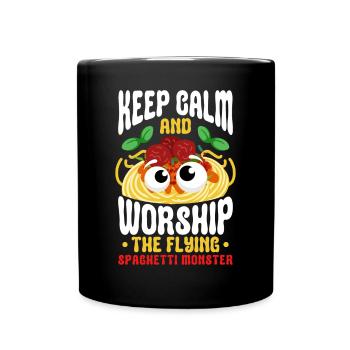 FSM Pastafarian - Tasse einfarbig - Schwarz - Vorne