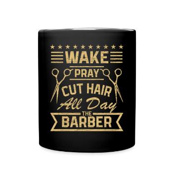 Friseur Friseurin Frisör - Tasse einfarbig - Schwarz - Vorne
