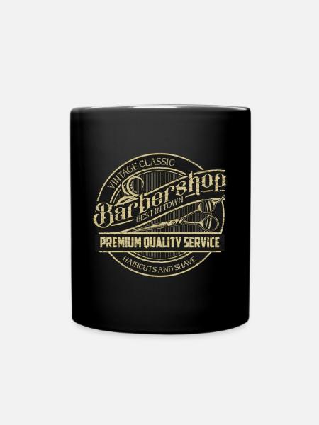 Barber Friseur Friseuse Geschenk - Tasse einfarbig - Schwarz