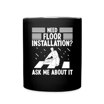 Floor installation for Men - Tasse einfarbig - Schwarz - Vorne