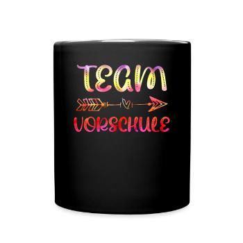 Vorschulkind Team Vorschule Einschulung - Tasse einfarbig - Schwarz - Vorne
