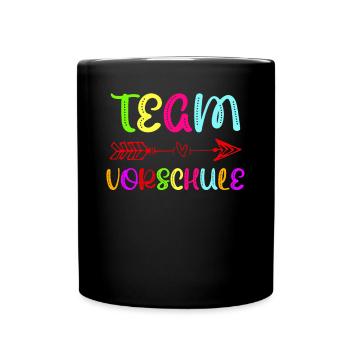 Vorschulkind Team Vorschule Einschulung - Tasse einfarbig - Schwarz - Vorne