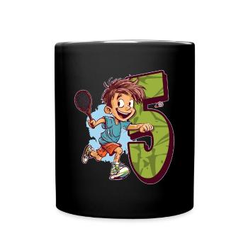 J’ai 5 ans Badminton Kid - Badminton - Mug uni - noir - Devant