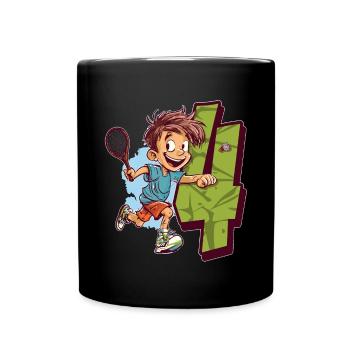 J’ai 4 ans Badminton Kid - Badminton - Mug uni - noir - Devant