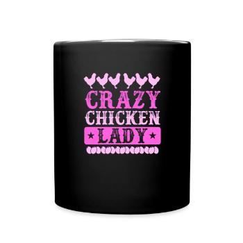 Amateur de poulet Éleveur de poulet - Mug uni - noir - Devant