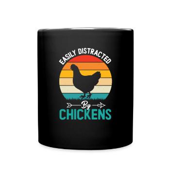 Hühnerliebhaber Hühnerbauer - Tasse einfarbig - Schwarz - Vorne