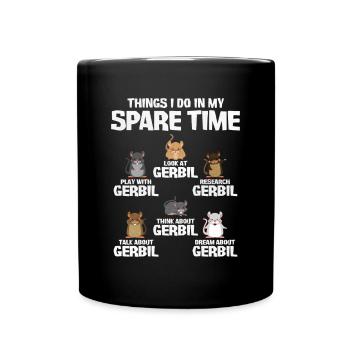 Rennmaus Maus Geschenk - Tasse einfarbig - Schwarz - Vorne