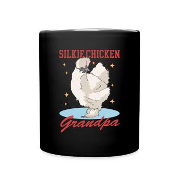 Silk Chicken Grandpa Silkie Chicken Silk Chickens Cadeau - Mug uni - noir - Devant