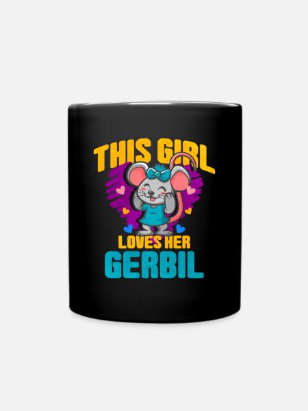 Rennmaus Maus Geschenk - Tasse einfarbig - Schwarz