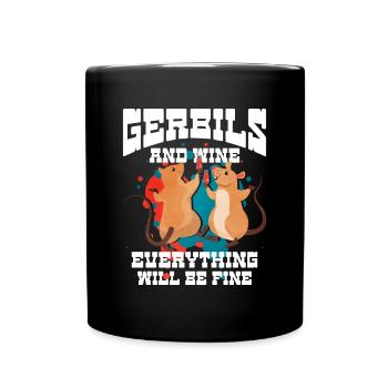 Rennmaus Maus Geschenk - Tasse einfarbig - Schwarz - Vorne