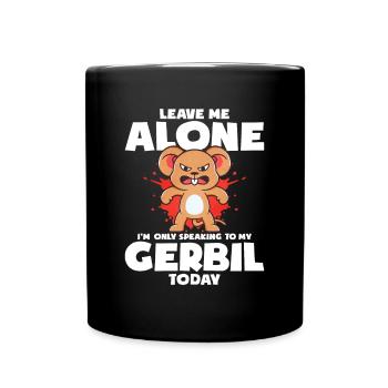 Rennmaus Maus Geschenk - Tasse einfarbig - Schwarz - Vorne