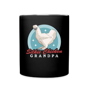 Silk Chicken Grandpa Silkie Silk Chickens Chicken Gift - Full Colour Mug - black - Front