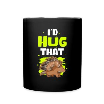 Porcupine Porcupines Gift - Full Colour Mug - black - Front