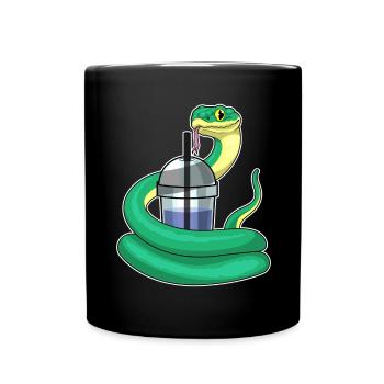 Thé à bulles de serpent - Mug uni - noir - Devant