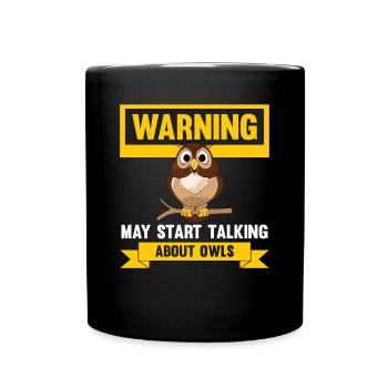 Peut commencer à parler de hiboux amoureux des oiseaux oiseaux de P - Mug uni - noir - Devant