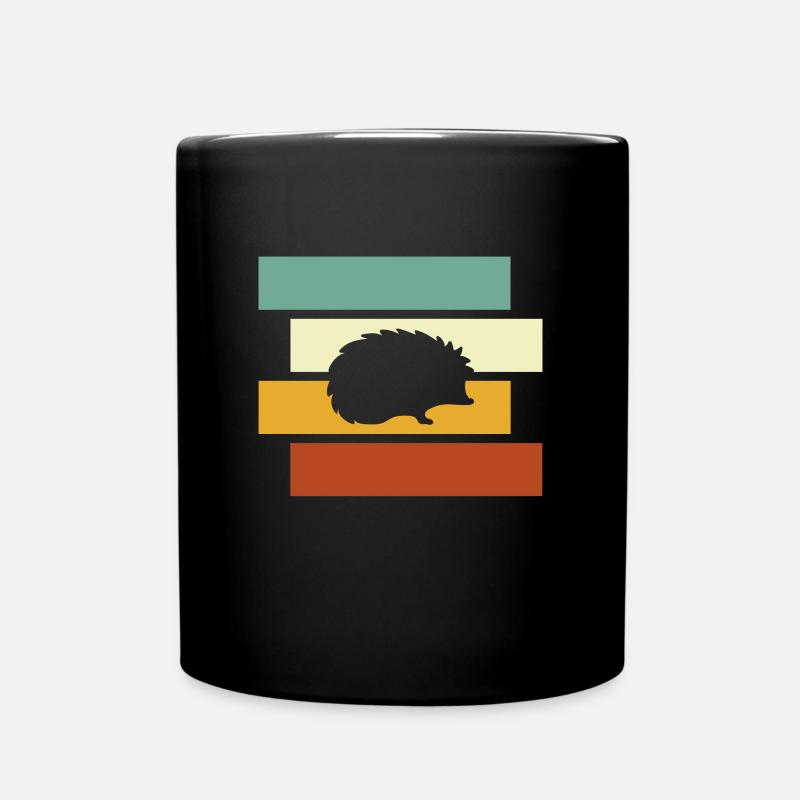 Igel Retro - Tasse einfarbig - Schwarz