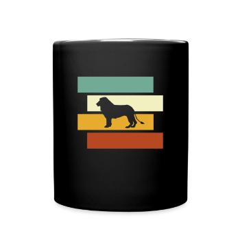 Lion Rétro - Mug uni - noir - Devant